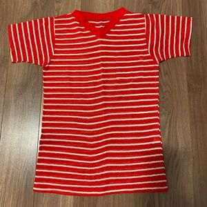 COPY - Vintage Red & White Striped T-shirt Sz. XS/S